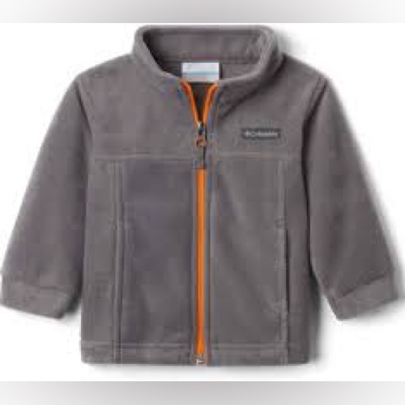 Columbia Boys Grey Fleece Zip Up Jacket XXS/4-5 - Picture 1 of 6